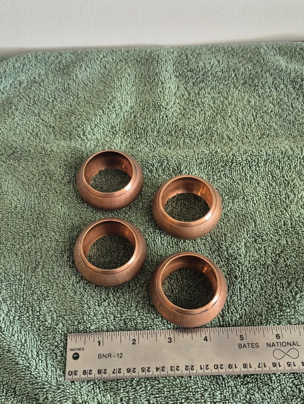 Copper Tone Vintage Napkin Rings - Set of 4
